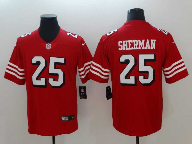 Nike 49ers 25 Richard Sherman Red 2018 Vapor Untouchable Limited Jersey,We sell and wholesale Nike 49ers 25 Richard Sherman Red 2018 Vapor Untouchable Limited Jersey on line form chian!